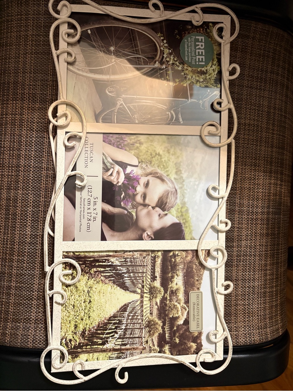 Kohl's Cream Scroll Triple Picture Frame